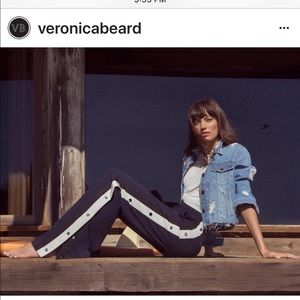 Veronica Beard Russo Trousers Navy Blue